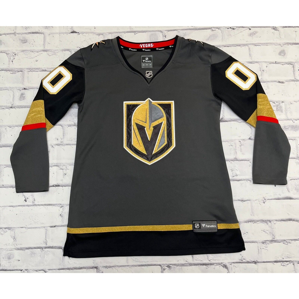Golden Knights Jersey Women's Medium Gray Fanatics Bet It All Vegas NHL Hockey